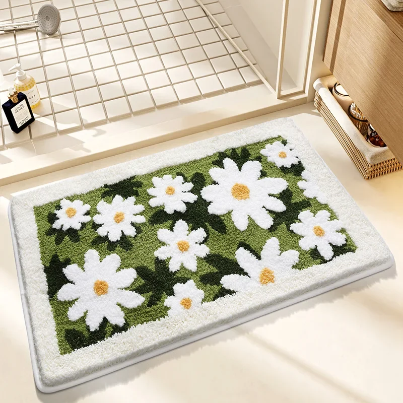 (estilo 5 50x80cm) Alfombra De Baño De Estilo Fresco, Lavable A Máquina, Antideslizante, De Secado Rápido
