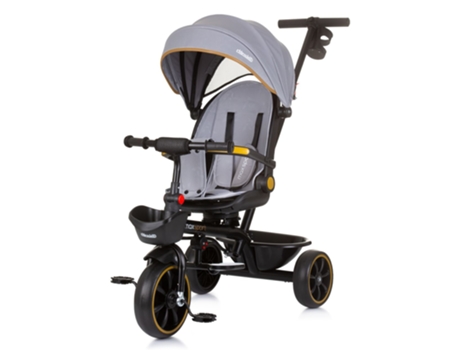 Triciclo con Capota y Mango Parental MAX SPORT ash grey CHIPOLINO
