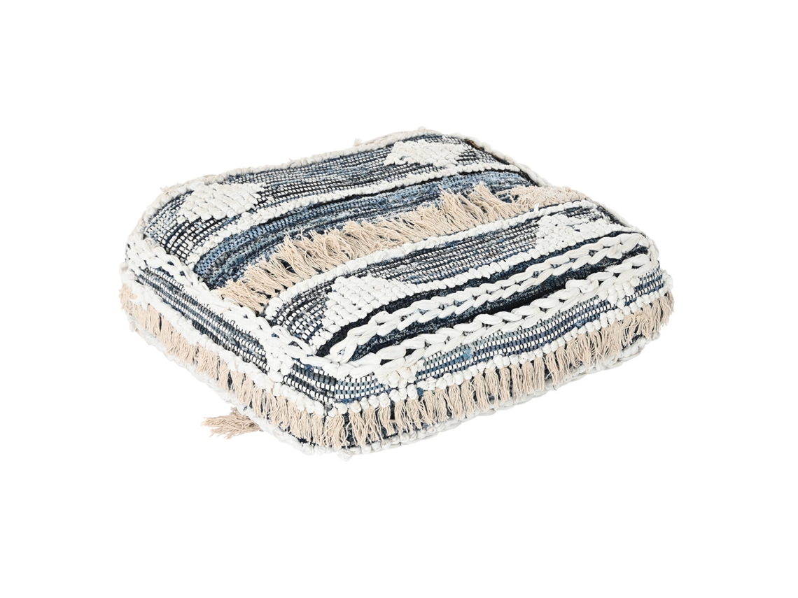 Cojin Suelo Algodon 6300 Gr, Rayas Negro 60x60x25cm