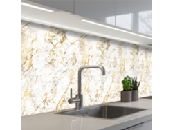 Paneles de cocina Gold Splashback - Blanco - Mármol 300x60 cm