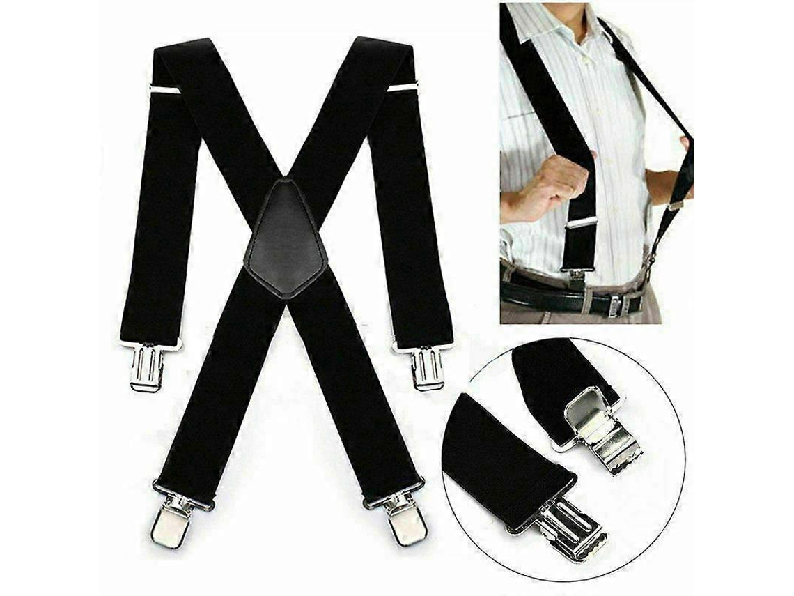 Omni-Straps para homens com costas elásticas resistentes e alças largas, fabricado com liga metálica de alta qualidade e faixa elástica.