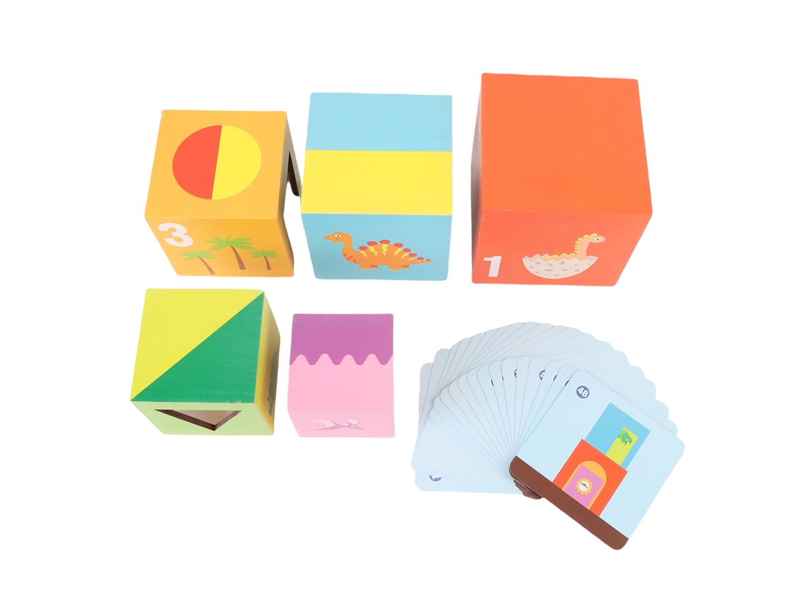 -juguete De Cajas Apilables De Madera Con Animales Para Niños, Aprendizaje Temprano Y Interacción Padre-hijo