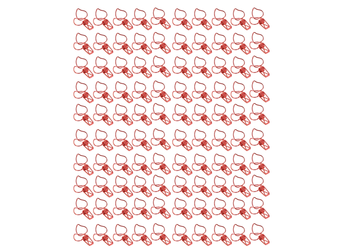 100 Clips Metálicos Con Forma De Melocotón De Dibujos Animados Para Uso En La Oficina.