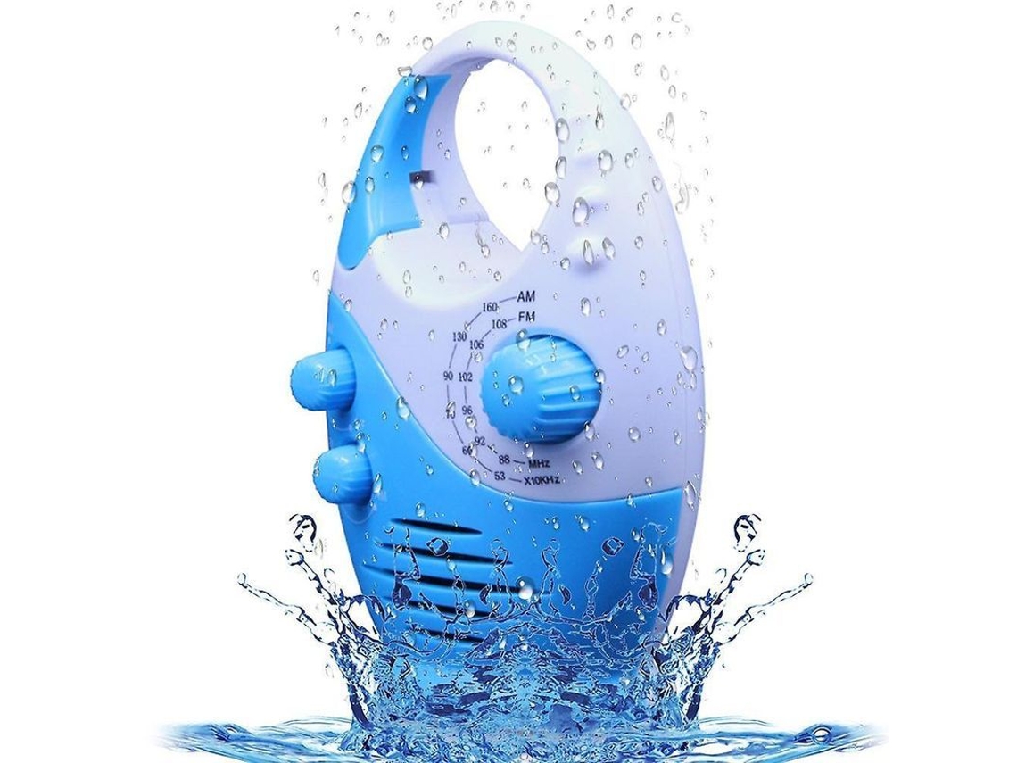 Radio De Ducha Resistente Al Agua, Volumen Ajustable, Am/fm, Botón, Altavoz Tdn