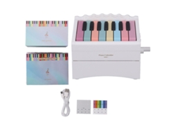 Ats-calendario Piano 2025 Mecánico Bluetooth 52 Piezas Música Volumen Ajustable Usb Recargable Blanco