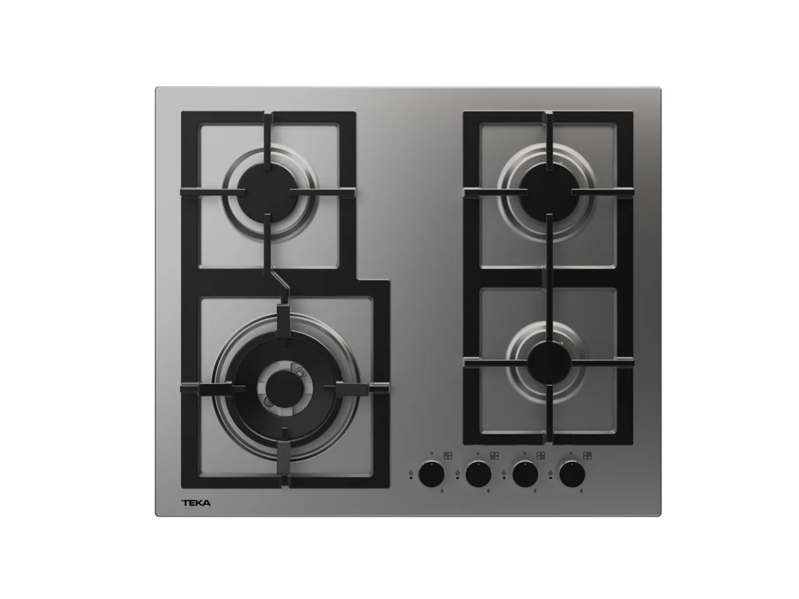Placa de Gas TEKA EFX 60.1 4G AI AL DR CI (Gas Butano-propano - 60 cm - Inox)