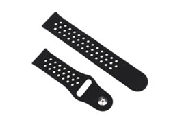 Correa de repuesto de silicona negra compatible con Huawei Watch de 22 mm
