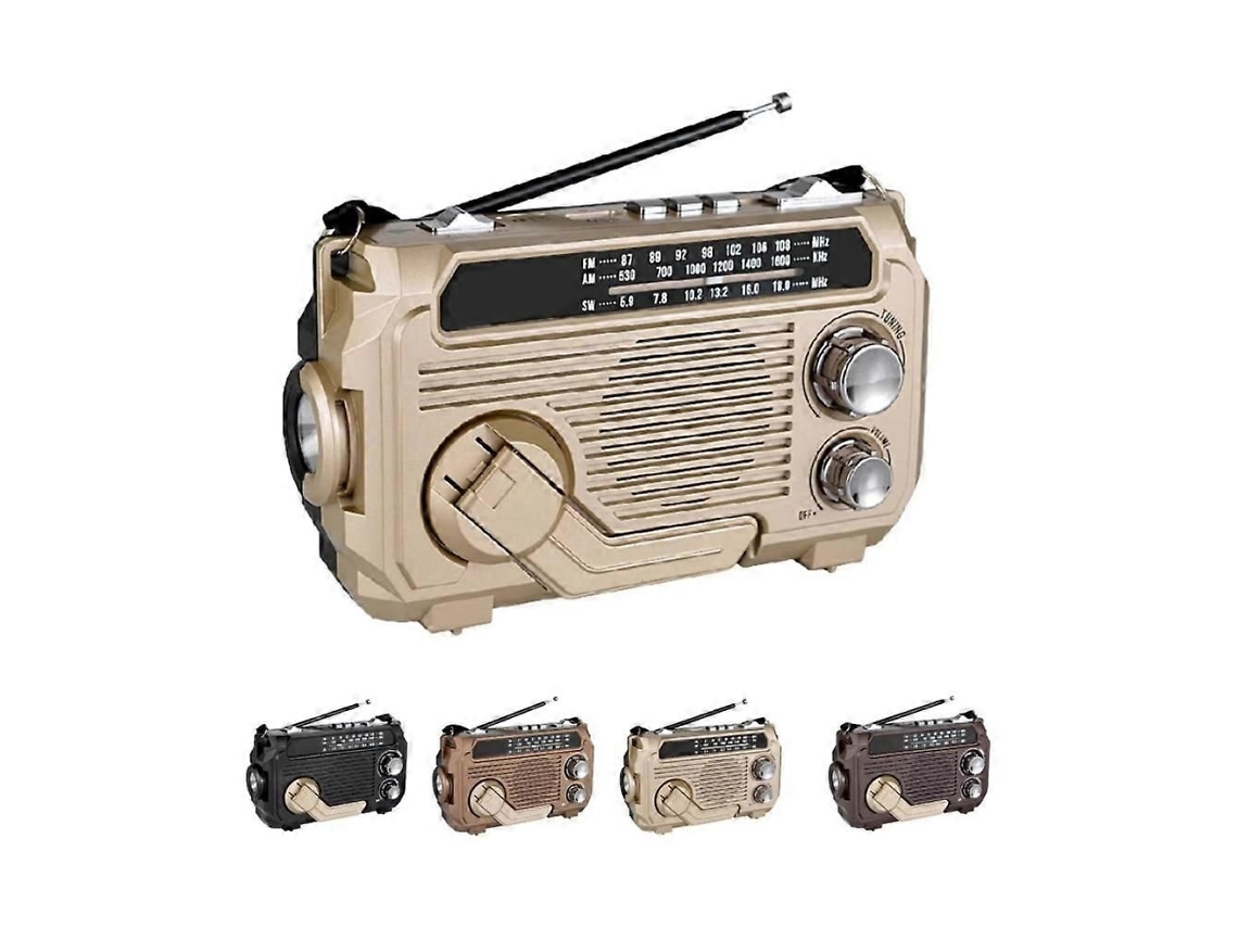 Radio Radivive con energía solar, radio portátil de emergencia con manivela y fuente de alimentación solar. GOKOCO