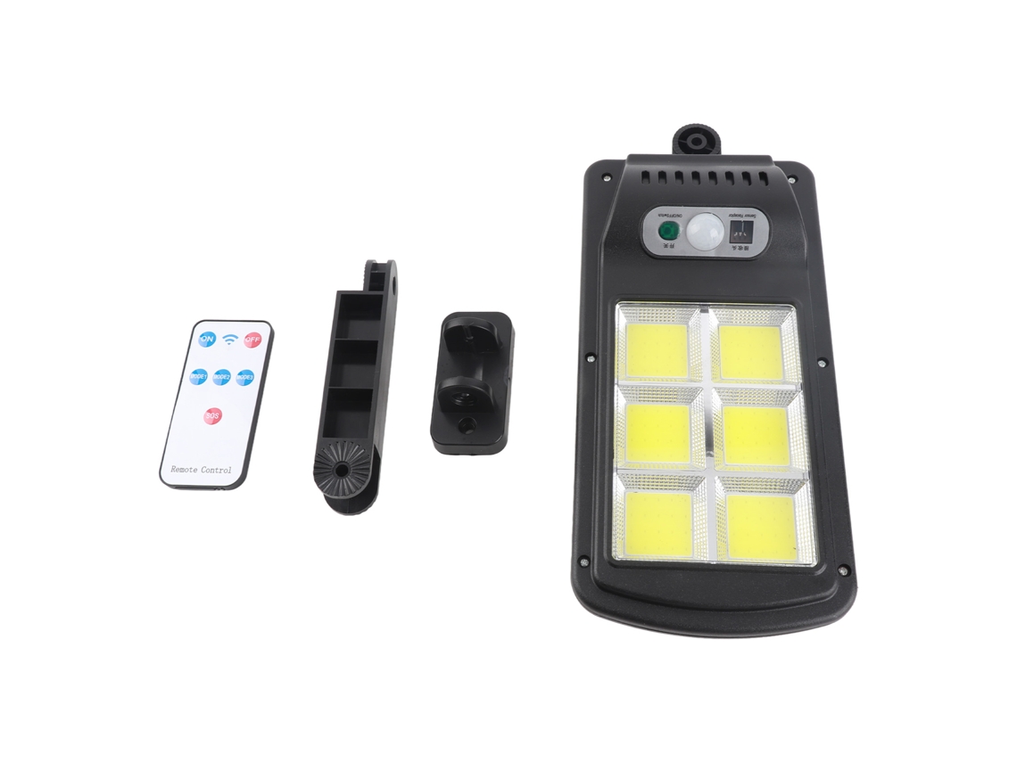 Farola Solar Led Con Sistema De Control Inteligente, Soporte Ajustable Y Mando A Distancia.
