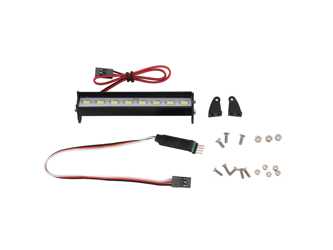 Barra De Luces Led De Techo Superbrillante De 8 Led Para Coches Rc Traxxas Hsp Redcat Axial Scx10 D90 Hpi