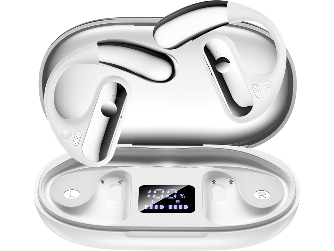 2024 Auriculares Bluetooth 5.3 abiertos, 2024 Auriculares inalámbricos Auriculares deportivos Micrófono incorporado con ganchos para las orejas
