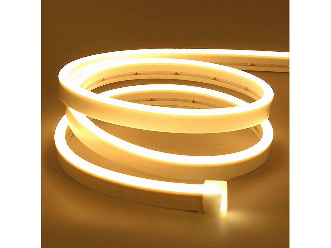 Omni-tira Led Neón Flexible 2m, Regulable 12v 3000k Blanco Cálido, Impermeable Ip67 Para Decoración Interior Y Exterior
