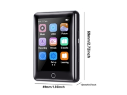 MP3 YIZHOOD (32G)(Bluetooth) Reproductor de 2,5 pulgadas con pantalla táctil completa HIFI FM portátil negro