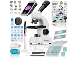 Microscopio Bresser Junior 40 640x con juego de accesorios inteligente y código QR para obtener más información