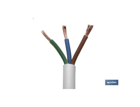 Rollo 100m manguera blanco h05vv-f (3x2,5mm)