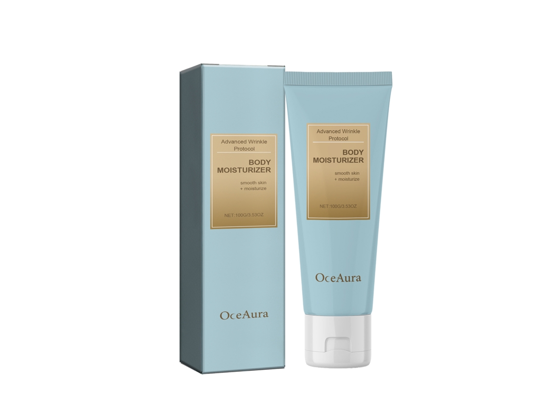 Manteca corporal antiedad, hidratante e iluminadora con extracto de café, ácido hialurónico y niacinamida.