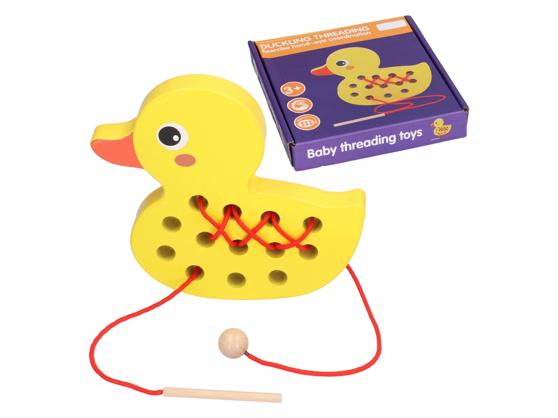 Juguetes De Madera Con Forma De Ballena Y Patito Para Desarrollar La Motricidad Fina, Seguros Y Duraderos Para Niños.