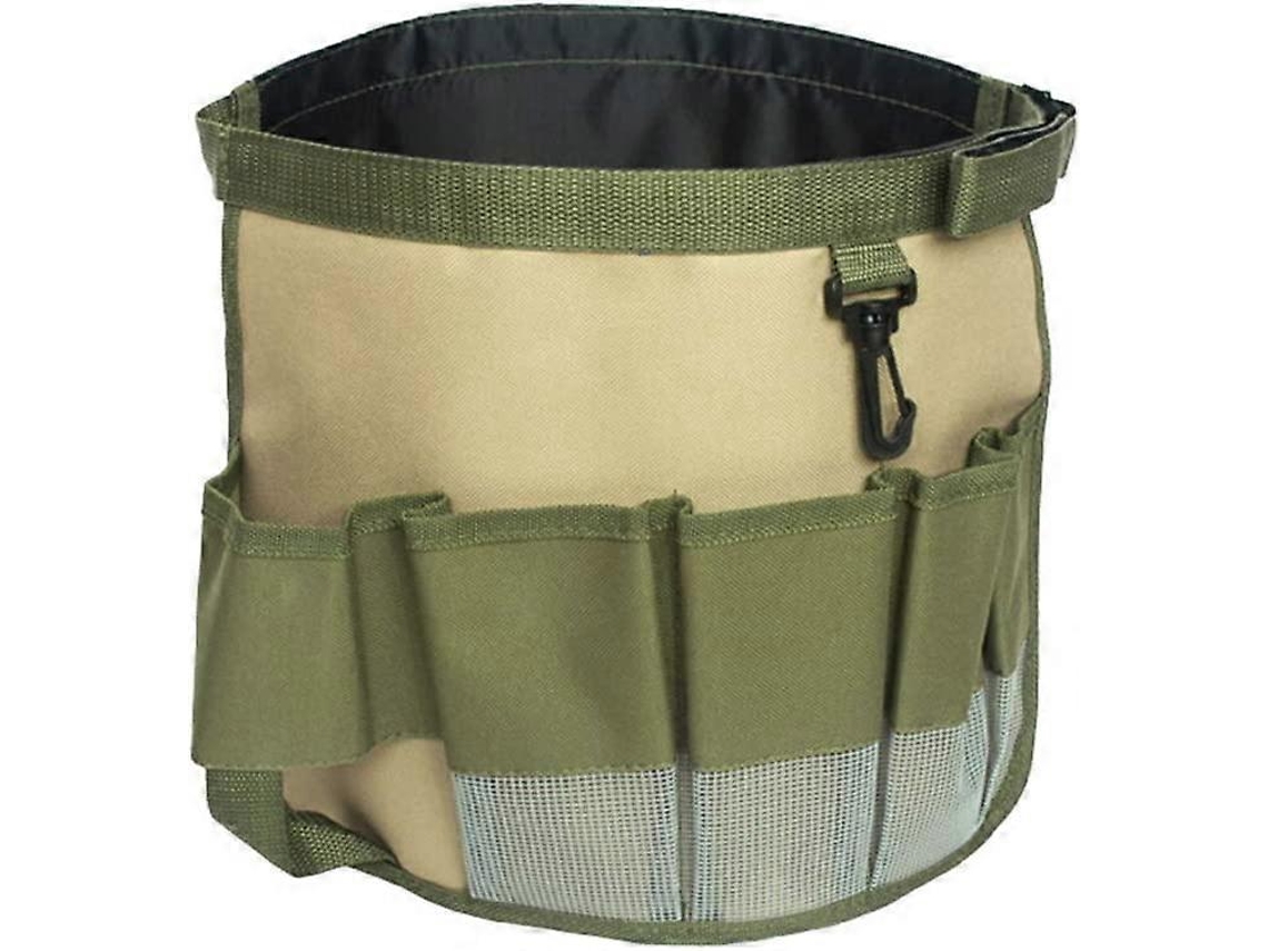 Bolsa De Herramientas Jardinería Impermeable De Tela Oxford 600d Plegable Con Bolsillos Transparentes Organizador Multifunción