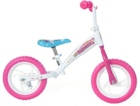 Dinobikes Kinderfahrrad Bicicleta niñas blanco 10 pulgadas sin pedales unicorn rosa edad minima 3