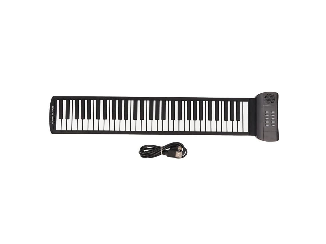 Piano Enrollable Portátil De 61 Teclas Con Sonido Envolvente Estéreo 4d, Teclado Enrollable Para Todas Las Edades Pm61