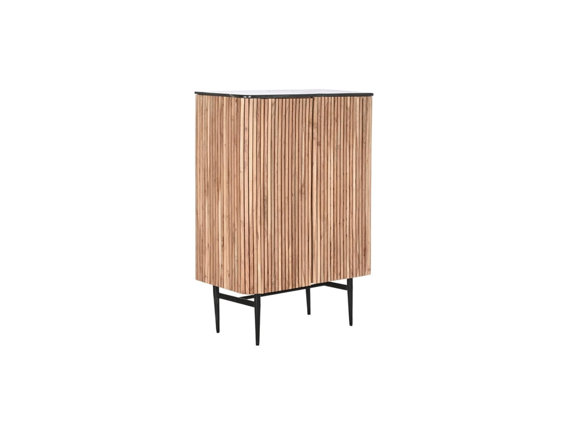Aparador Acacia Marmol Negro 85x45x130cm