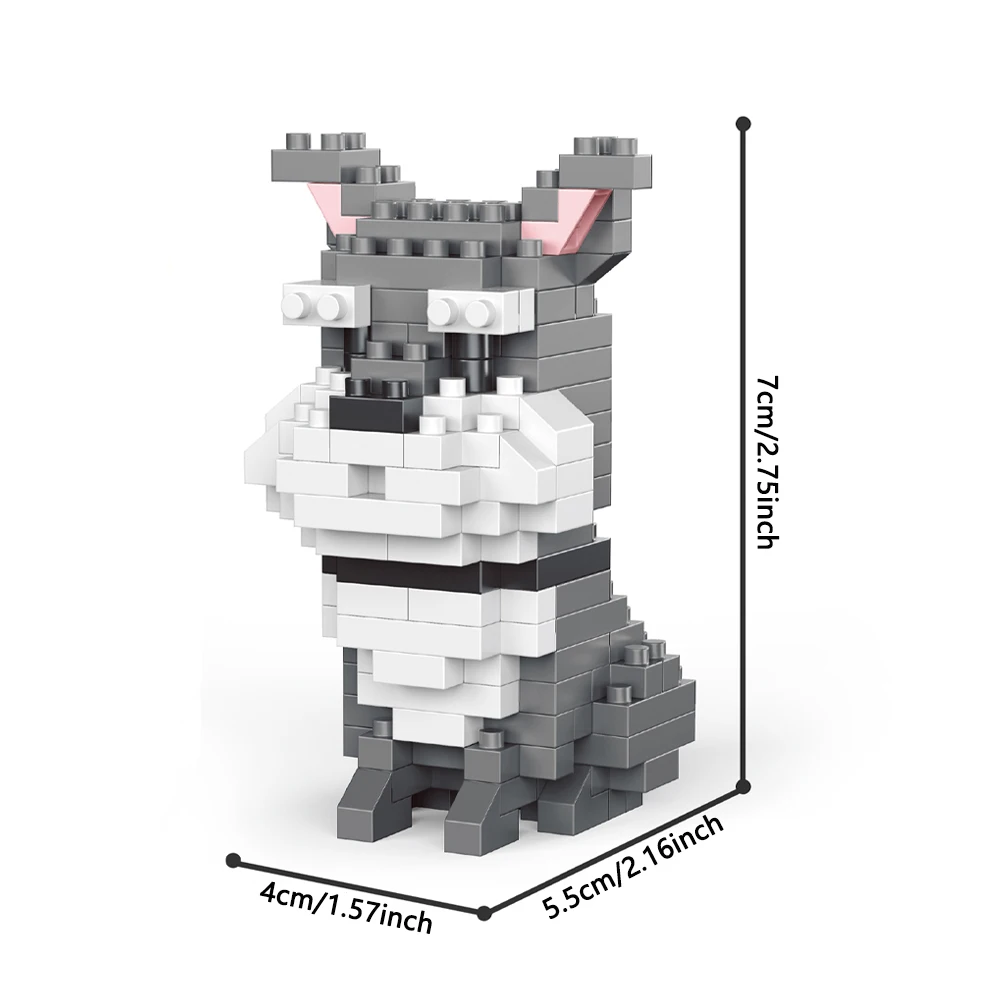 Juego De Bloques De Construcción De Perro Súper Mini, Linda Decoración De Escritorio