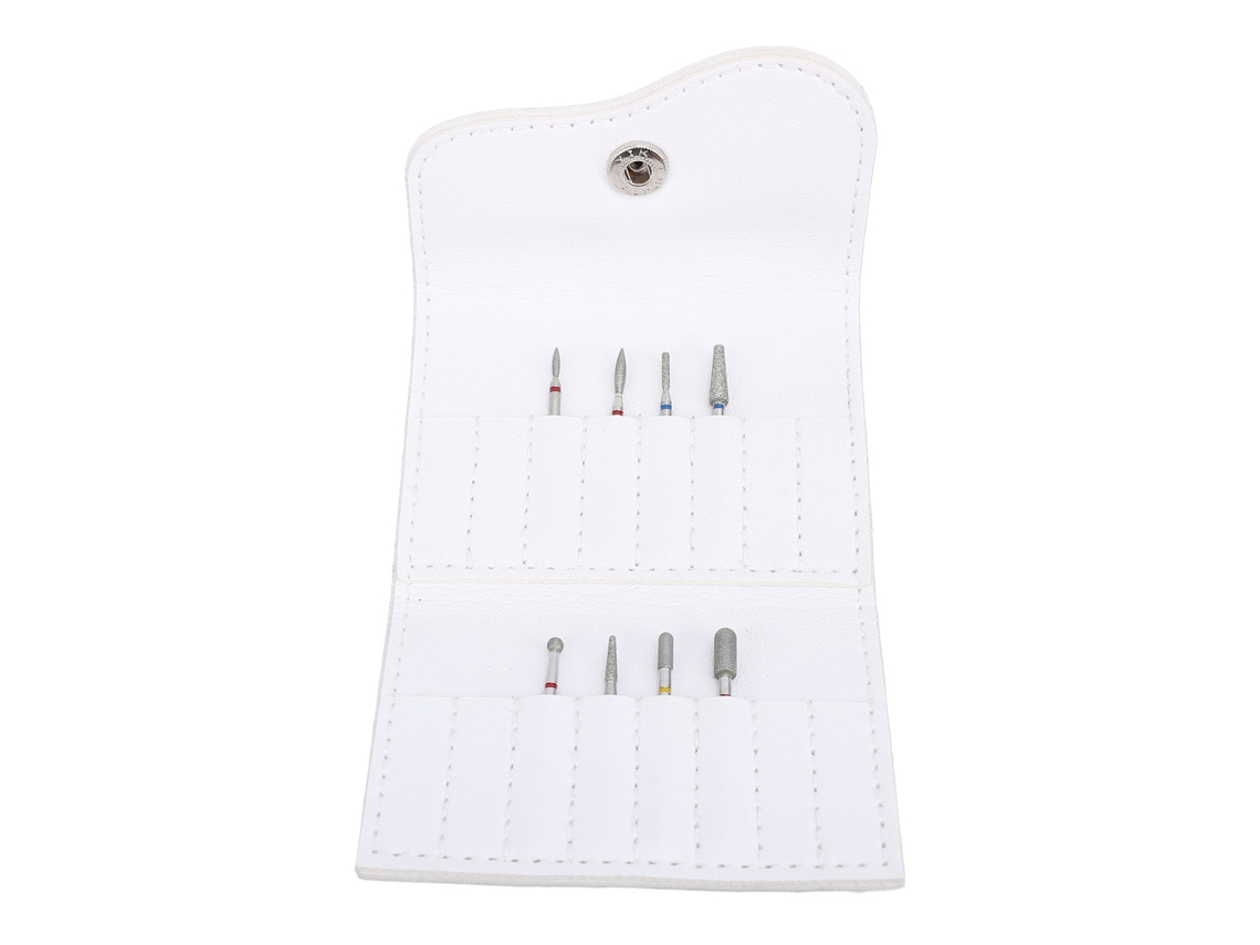 Omni-brocas De Taladro De Uñas Con Estuche De Cuero Pu Portátil Impermeable Para Hogar Y Salón