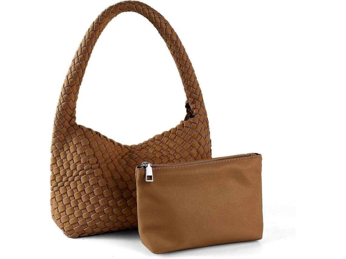 2026-bolsas De Cuero Tejido Y Monederos Para Mujer Bolso De Hombro Versátil Bolsa De Axila Hecha A Mano