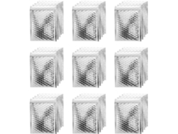 Sobres Acolchados Autoadhesivos Plateados De 14 X 16,4 Cm, Paquete De 100 Unidades, Embalaje De Burbujas Para Envíos.