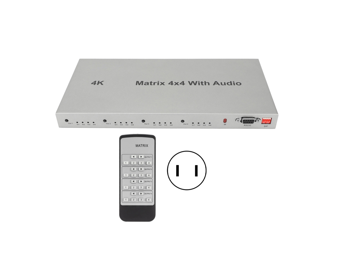 Conmutador De Interfaz Multimedia Hd 4x4, 4 Entradas Y 4 Salidas, Aleación De Aluminio, Empalmador De Interfaz