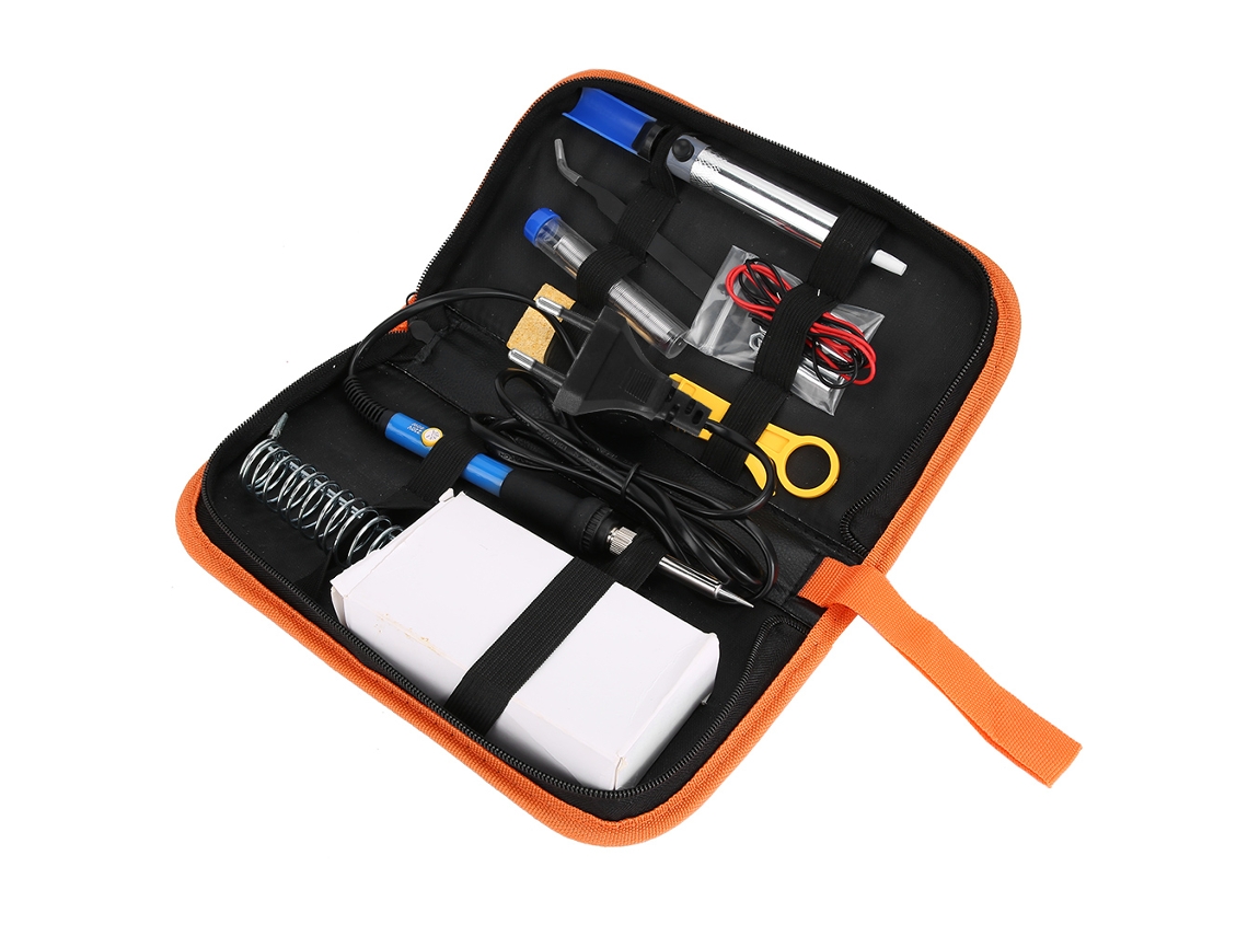 Kit De Soldador De 60 W Con Control De Temperatura Ajustable Para Reparación Electrónica, 16 Piezas.
