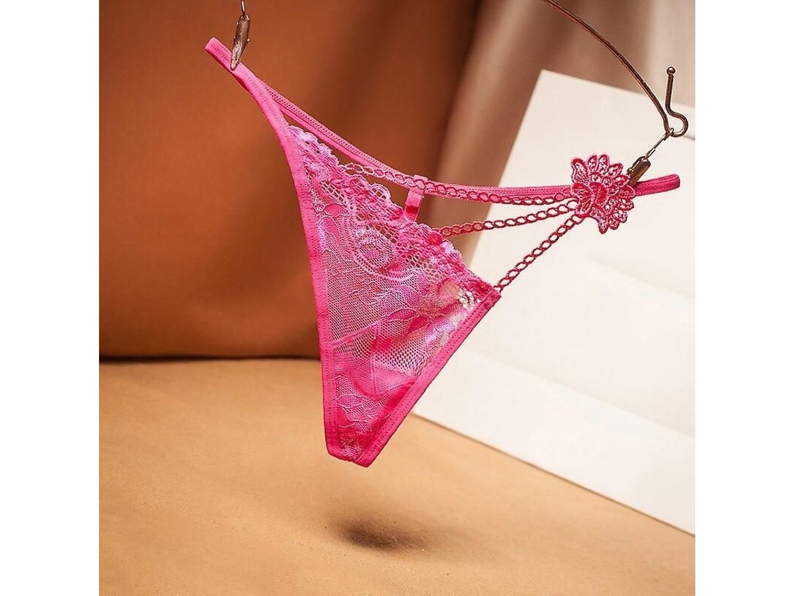 2026-braguitas Sexy De Encaje Con Bordado Transparente Para Mujer Tanga De Malla Y Algodón Bajo Talle Talla Única