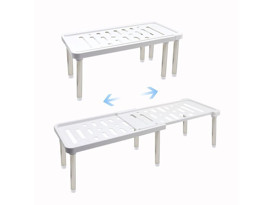 2026-45329-estantería Expandible Para Gabinetes, Organizador De Cocina, Estante Libre Para Especias (blanco)