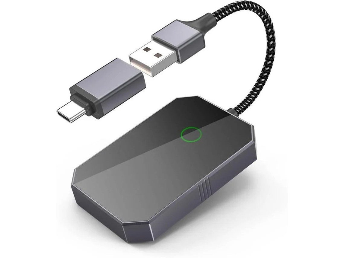 Adaptador inalámbrico Yizhood para CarPlay y Android Auto, Plug and Play