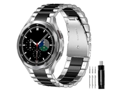 Pulsera de acero inoxidable con tres cuentas para Samsung Galaxy Watch 6/5/4