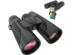 Binoculares Para Adultos, 12x42, Con Adaptador Para Celular, Lente De 18 Mm Y Binoculares Impermeables Superbrillantes Para Observación De A