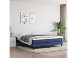 Cama Sin Colchón Tela Azul 160x200 Cm