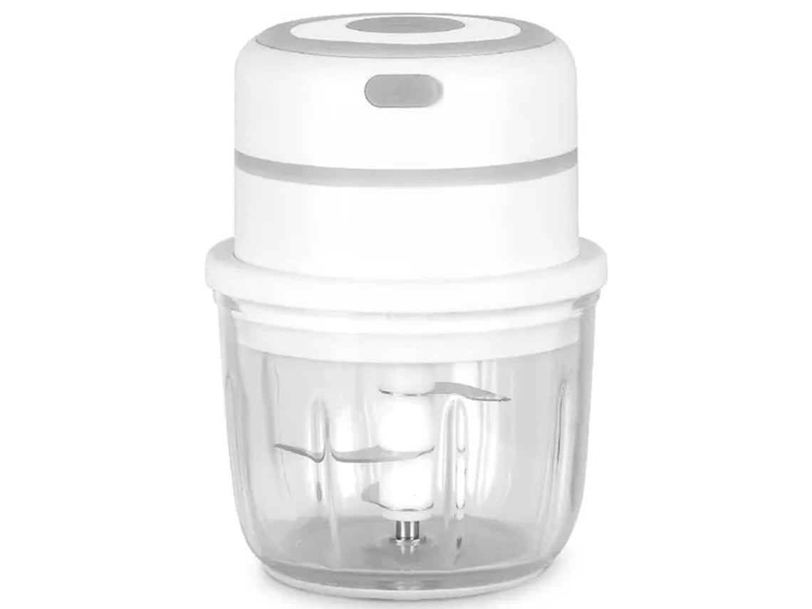 Triturador Eléctrico De Frutas Y Verduras Recargable Por Usb, Picador De Ajo, Cebolla Y Jengibre Para Carne De Cocina (blanco)