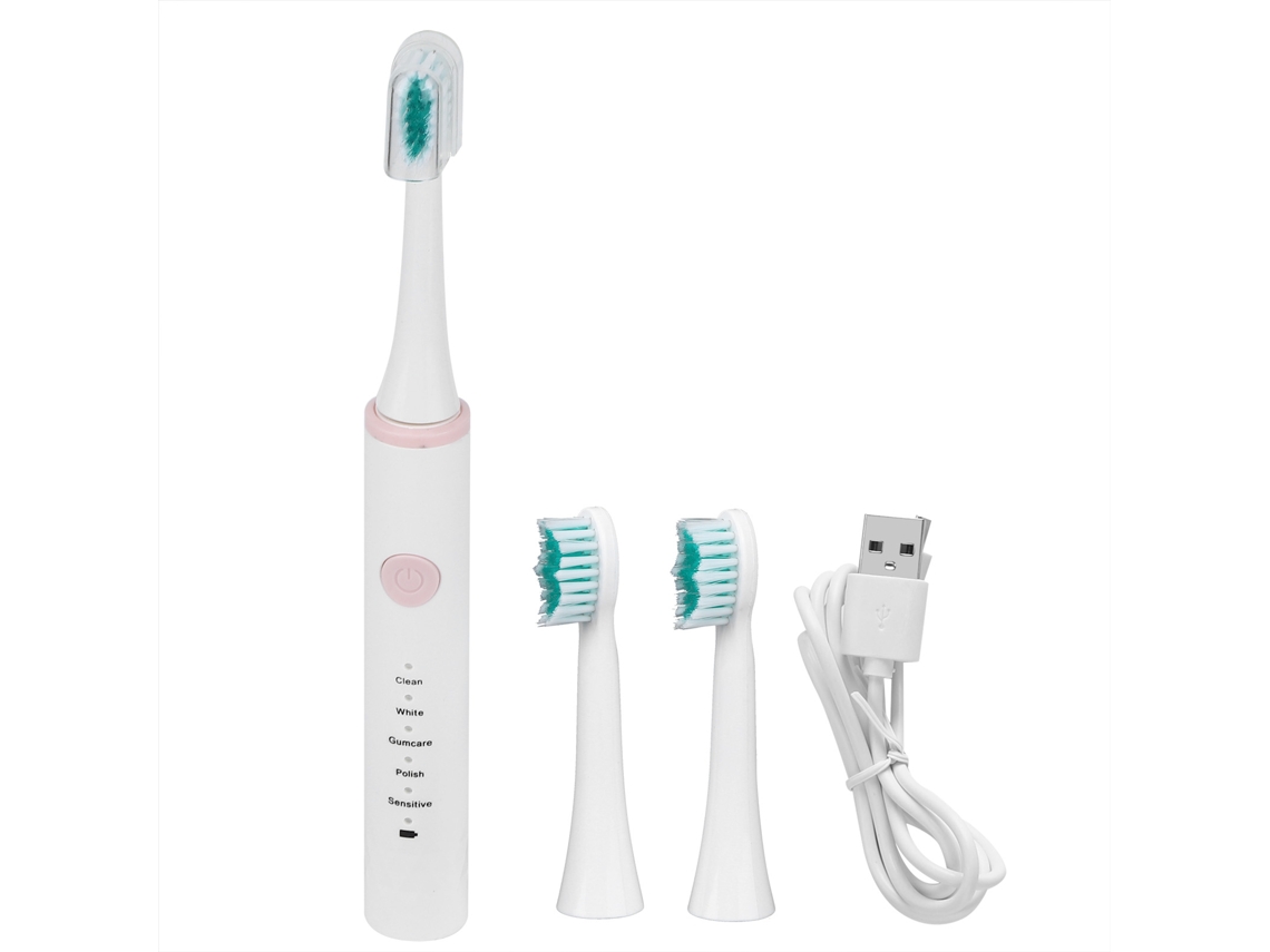 Cepillo Eléctrico Ultrasonido Impermeable Con Carga Usb Y Cerdas Suaves Para Limpieza Dental