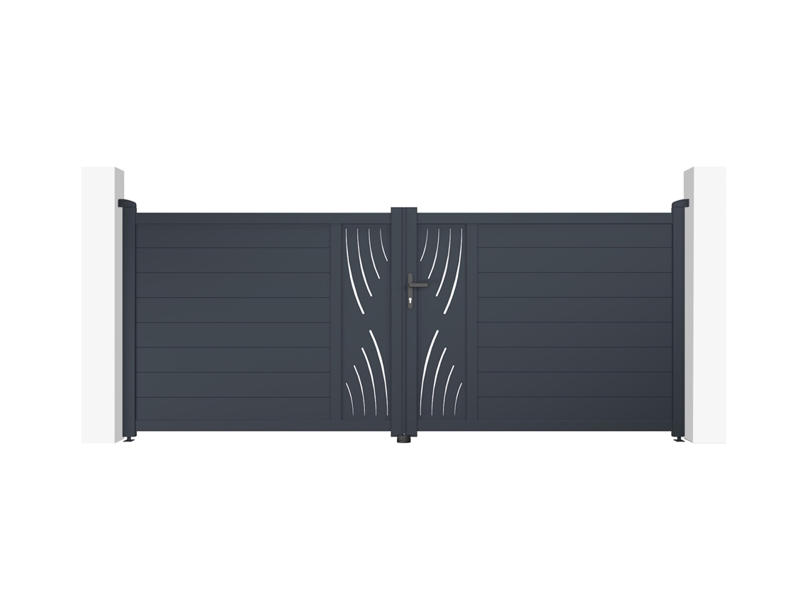 Puerta batiente garaje 3,5m veleta A.140cm