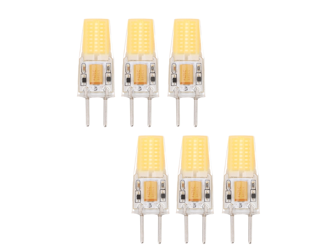 2026-bombilla Gy6.35 5w Ahorro Energía Cob Protección Ojos Luz Natural 6pcs Ac Dc12v Para Lámpara Techo Pared Mesa