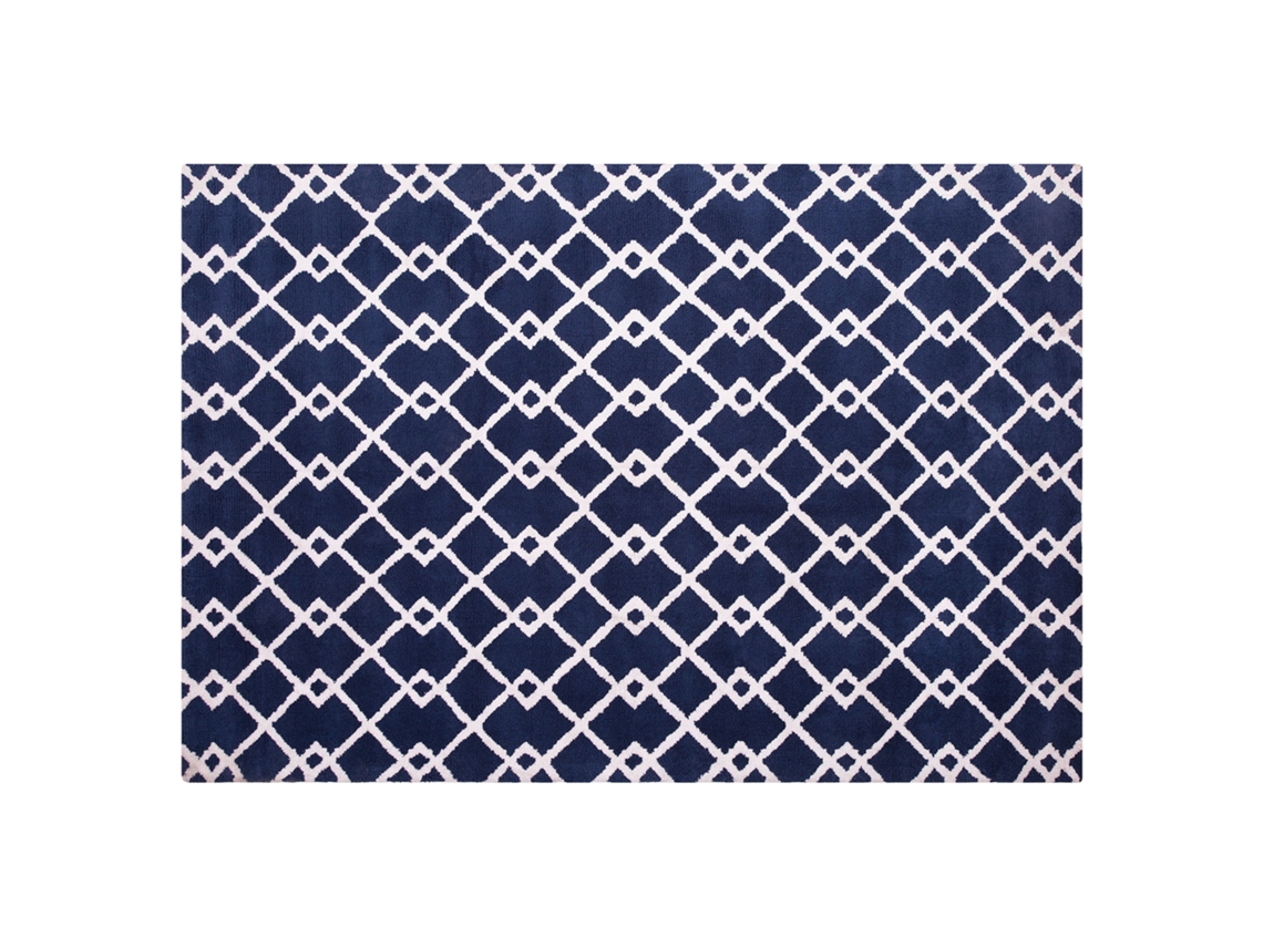 Alfombra de pelo corto BELIANI Serres de Poliéster Azul 140x200