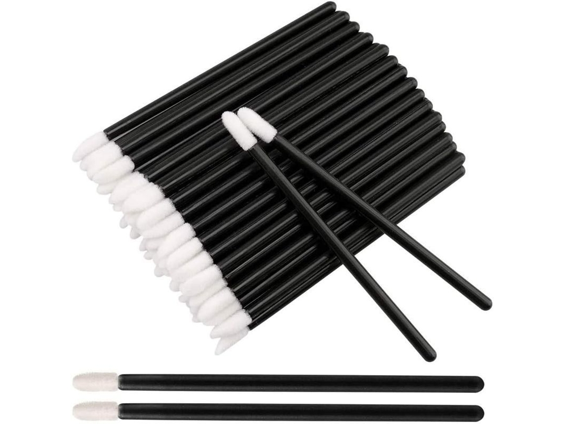100 Pinceles Desechables Para Labios, Pinceles De Maquillaje De Microfibra, Seguros Y Portátiles.