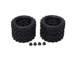 Neumáticos Para Camiones Rc, 4 Unidades, Llanta Negra, 14 Agujeros, Escala 1/10, Todoterreno, Para Axial Y Otras Marcas.