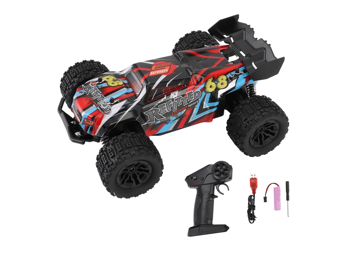 2026-coche De Control Remoto Off Road 2.4g Alto Velocidad Derrape Realístico Eléctrico Rojo