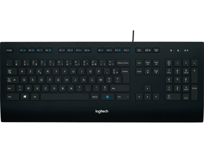 Teclado LOGITECH K280e (Con Cable - Layout Francés - Teclado Numérico)