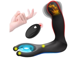 Juguete sexual con vibrador de control remoto inalámbrico para hombres (negro) YIZHOOD