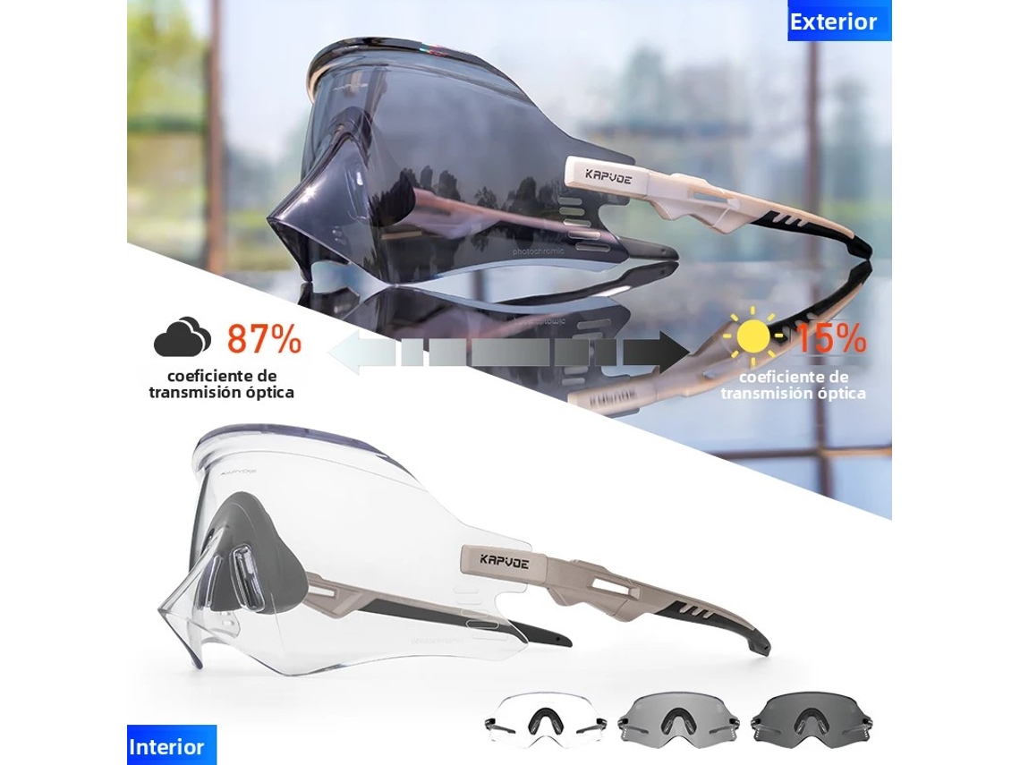 (modelo Fotocromático 7) Gafas De Ciclismo Unisex, Protección Uv400