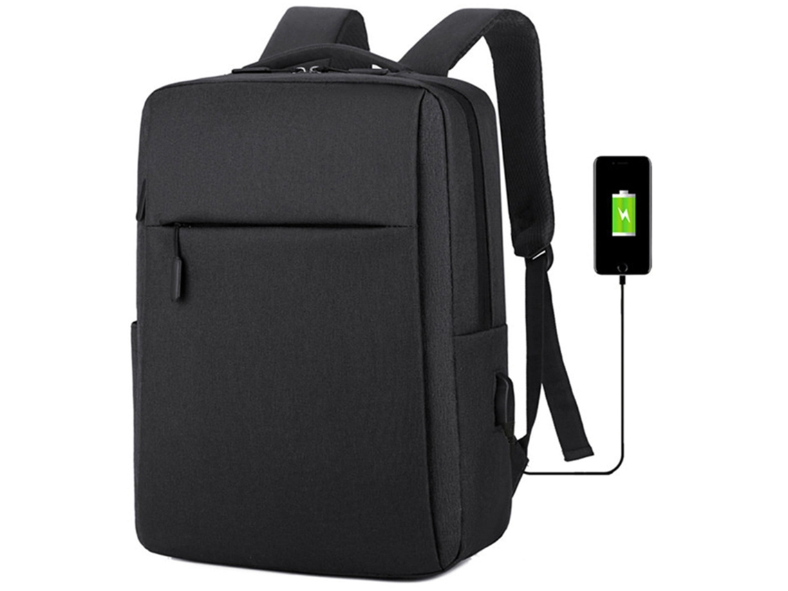 Mochila con puerto USB - negro