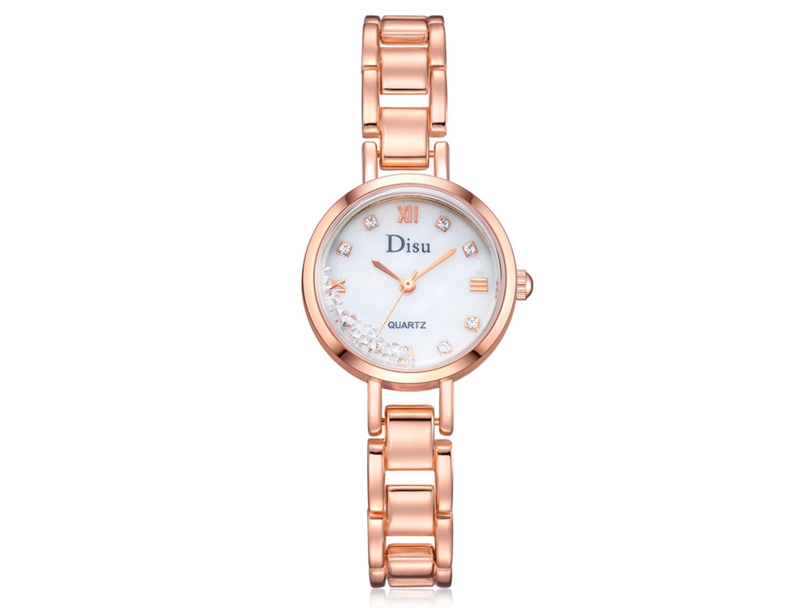 Reloj de pulsera analógico de cuarzo para mujer Gaiety con correa de PU azul.